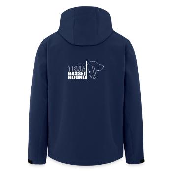 TEAM Basset Hound Profil Chien Chien Wilsigns - Veste softshell homme en polyester recyclé Stanley/Stella - marine - Dos - AI Model Male 185 light (185cm)