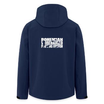 BOHEMIAN WIREHAIRED POINTING GRIFFON Jagd Wilsigns - Recycelte Männer Softshell-Jacke von Stanley/Stella - Navy - Hinten - AI Model Male 185 light (185cm)