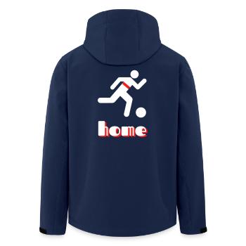 Stuttgart home mit roten Brustring - Recycelte Männer Softshell-Jacke von Stanley/Stella - Navy - Hinten - AI Model Male 185 light (185cm)