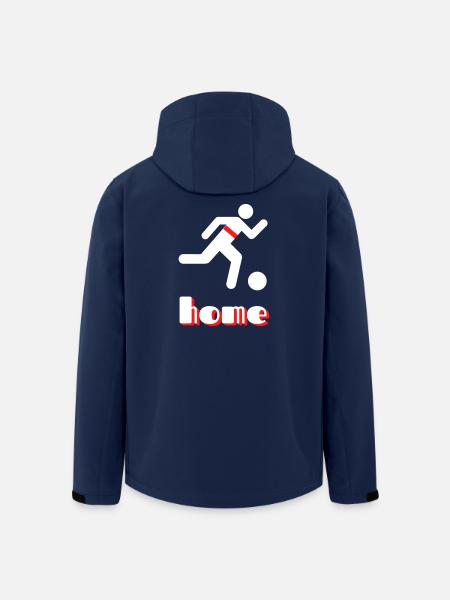 Stuttgart home mit roten Brustring - Recycelte Männer Softshell-Jacke von Stanley/Stella - Navy