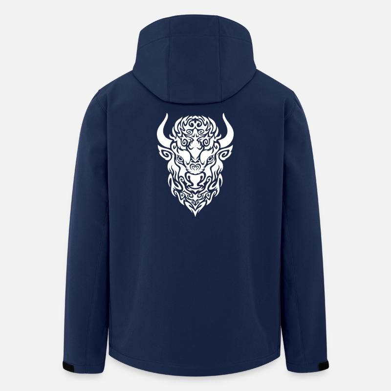 White Bison - Men’s Recycled Softshell Jacket by Stanley/Stella - navy