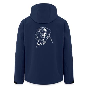 BULLMASTIFF Hundeportrait Hunde Wilsigns - Recycelte Männer Softshell-Jacke von Stanley/Stella - Navy - Hinten - AI Model Male 185 light (185cm)