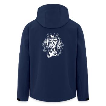 Longhair Dachshund Crown Dog Dogs Wilsigns - Men’s Recycled Softshell Jacket by Stanley/Stella - navy - Back - AI Model Male 185 light (185cm)
