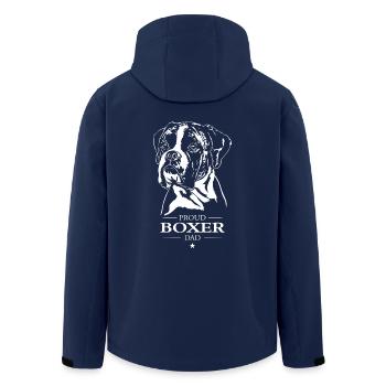 Boxer Dad Hund Hunde Hundesport Wilsigns - Recycelte Männer Softshell-Jacke von Stanley/Stella - Navy - Hinten - AI Model Male 185 light (185cm)