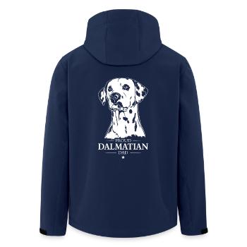 Dalmatian Dad Hunde Hund Dalmatiner Wilsigns - Recycelte Männer Softshell-Jacke von Stanley/Stella - Navy - Hinten - AI Model Male 185 light (185cm)