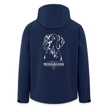 Weimaraner Dad Hunde Hund Jagdhunde Wilsigns - Recycelte Männer Softshell-Jacke von Stanley/Stella - Navy - Hinten - AI Model Male 185 light (185cm)