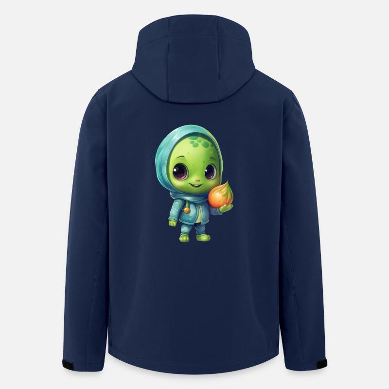 Blau-Pinker Alien Skateboarder: Kosmische Tricks - Recycelte Männer Softshell-Jacke von Stanley/Stella - Navy