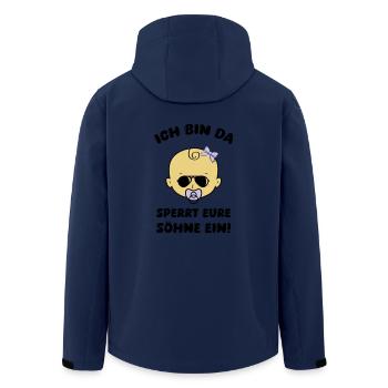 Petite fille enferme tes fils - Veste softshell homme en polyester recyclé Stanley/Stella - marine - Dos - AI Model Male 185 light (185cm)