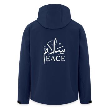 Frieden - Recycelte Männer Softshell-Jacke von Stanley/Stella - Navy - Hinten - AI Model Male 185 light (185cm)