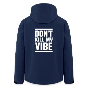 Don't kill my vibe - Recycelte Männer Softshell-Jacke von Stanley/Stella - Navy - Hinten - AI Model Male 185 light (185cm)