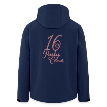 16 Party Crew 16th Birthday Party 16 ans - Veste softshell homme en polyester recyclé Stanley/Stella - marine - Dos - AI Model Male 185 light (185cm)