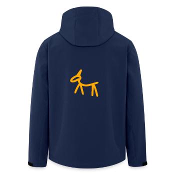 Grottes de peinture - Veste softshell homme en polyester recyclé Stanley/Stella - marine - Dos - AI Model Male 185 light (185cm)