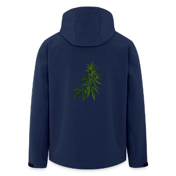 cannabis Marihuana Weed Pflanze - Recycelte Männer Softshell-Jacke von Stanley/Stella - Navy - Hinten - AI Model Male 185 light (185cm)
