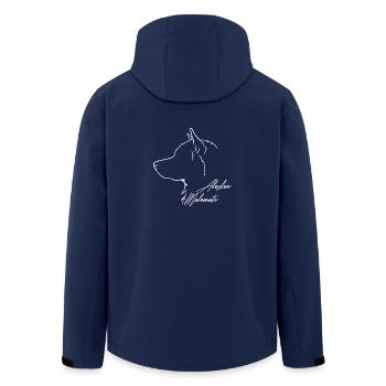 Alaskan Malamute Profile Dogs Dog Wilsigns - Men’s Recycled Softshell Jacket by Stanley/Stella - navy - Back - AI Model Male 185 light (185cm)