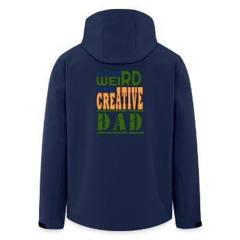 Ich bin nicht komisch, ich bin ein kreativer Vater. - Recycelte Männer Softshell-Jacke von Stanley/Stella - Navy - Hinten - AI Model Male 185 light (185cm)