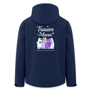 Traum Mann - Recycelte Männer Softshell-Jacke von Stanley/Stella - Navy - Hinten - AI Model Male 185 light (185cm)