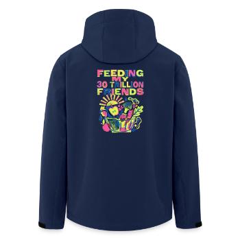 30 Trillion Freunde Ernährung - Recycelte Männer Softshell-Jacke von Stanley/Stella - Navy - Hinten - AI Model Male 185 light (185cm)