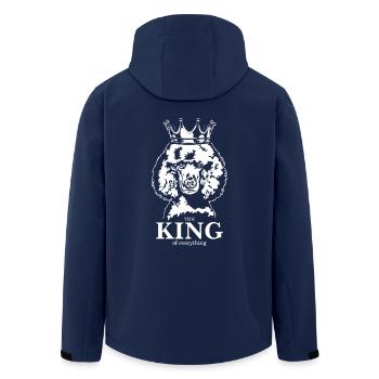 Poodle King of everything Big Poodle Wilsigns - Men’s Recycled Softshell Jacket by Stanley/Stella - navy - Back - AI Model Male 185 light (185cm)