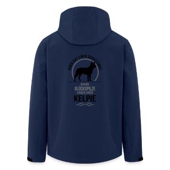 KELPIE Schutzengel Wilsigns - Recycelte Männer Softshell-Jacke von Stanley/Stella - Navy - Hinten - AI Model Male 185 light (185cm)