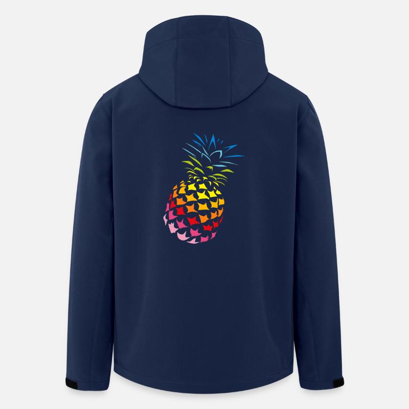 Ananas arc-en-couleurs - Veste softshell homme en polyester recyclé Stanley/Stella - marine
