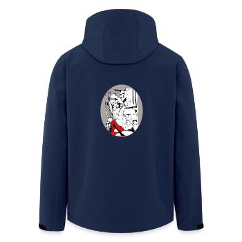 Freedom of interpretation 3 - Men’s Recycled Softshell Jacket by Stanley/Stella - navy - Back - AI Model Male 185 light (185cm)