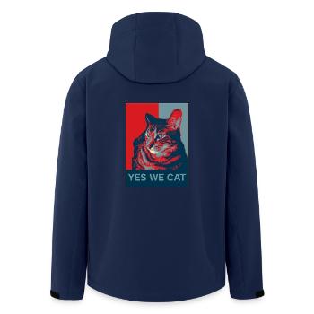 Yes we Cat - Recycelte Männer Softshell-Jacke von Stanley/Stella - Navy - Hinten - AI Model Male 185 light (185cm)