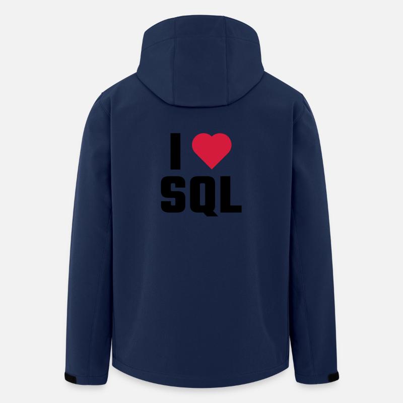 I Love SQL - Men’s Recycled Softshell Jacket by Stanley/Stella - navy