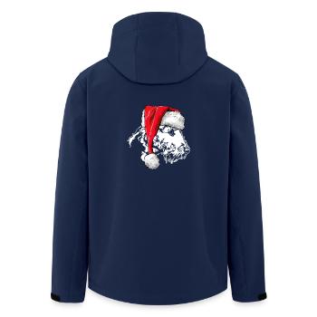 Santa Airedale Terrier Christmas Dogs Wilsigns - Men’s Recycled Softshell Jacket by Stanley/Stella - navy - Back - AI Model Male 185 light (185cm)