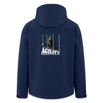 AGILITY Bouvier Australien Chien Sport Wilsigns - Veste softshell homme en polyester recyclé Stanley/Stella - marine - Dos - AI Model Male 185 light (185cm)