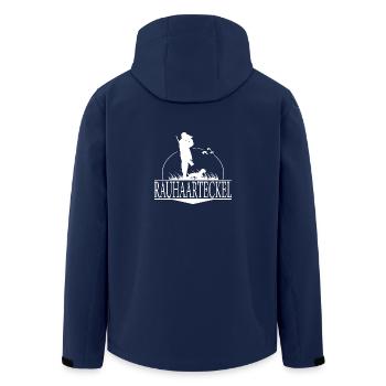 RAUHAARTECKEL Jagdhunde Jäger Jagd Wilsigns - Recycelte Männer Softshell-Jacke von Stanley/Stella - Navy - Hinten - AI Model Male 185 light (185cm)