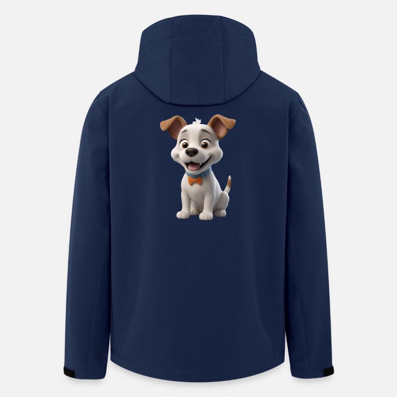 Cher chiot avec nœud papillon - Veste softshell homme en polyester recyclé Stanley/Stella - marine