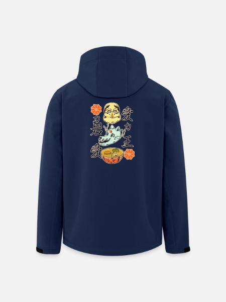 Kitsune und Ramen_ dunkle Materialien - Recycelte Männer Softshell-Jacke von Stanley/Stella - Navy