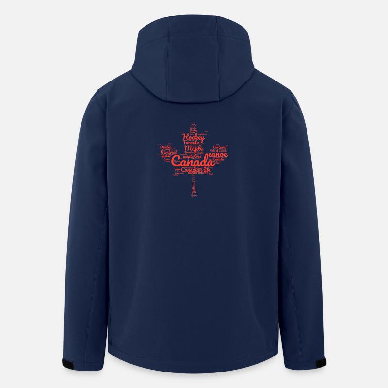 Canada in a word cloud - Men’s Recycled Softshell Jacket by Stanley/Stella - navy