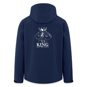 Poodle King Dog Saying Big Poodle King Poodle Dogs - Men’s Recycled Softshell Jacket by Stanley/Stella - navy - Back - AI Model Male 185 light (185cm)