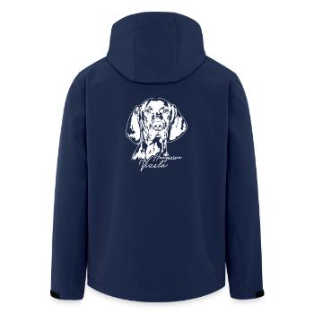 Hungarian Vizsla Portrait Dog Dogs Wilsigns - Men’s Recycled Softshell Jacket by Stanley/Stella - navy - Back - AI Model Male 185 light (185cm)