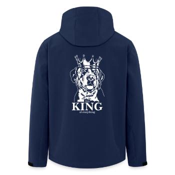 Grosser Schweizer Sennenhund King of everything - Recycelte Männer Softshell-Jacke von Stanley/Stella - Navy - Hinten - AI Model Male 185 light (185cm)
