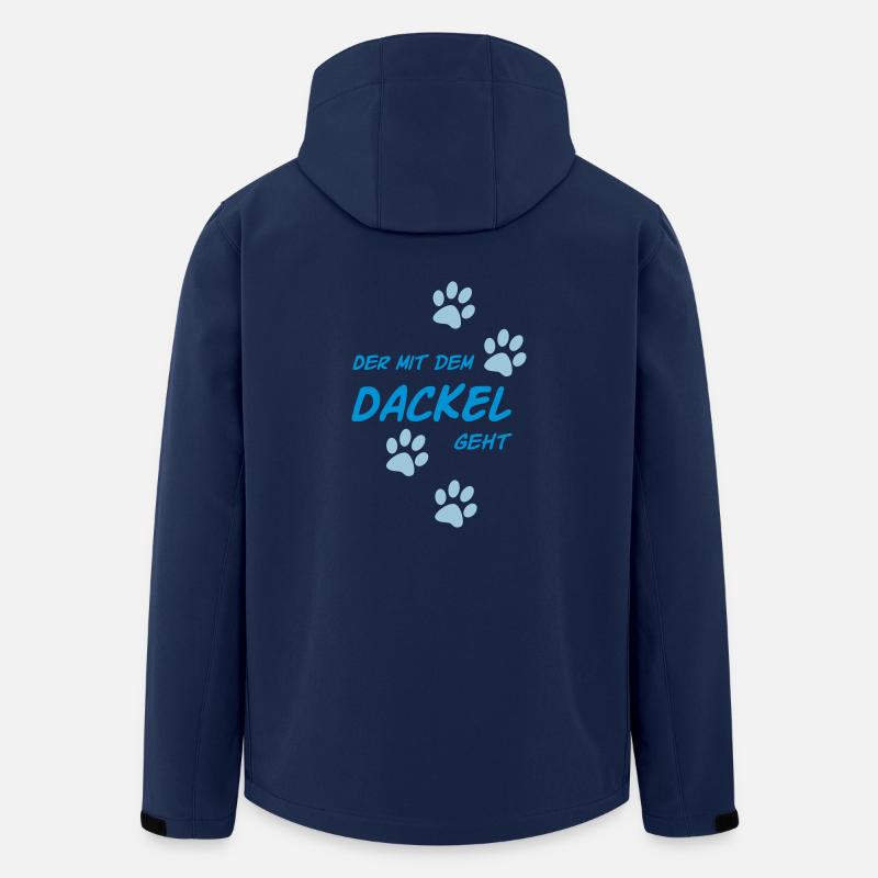 Der mit dem Dackel geht - Recycelte Männer Softshell-Jacke von Stanley/Stella - Navy
