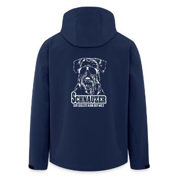 SCHNAUZER coolster Hund Hundespruch Wilsigns - Recycelte Männer Softshell-Jacke von Stanley/Stella - Navy - Hinten - AI Model Male 185 light (185cm)