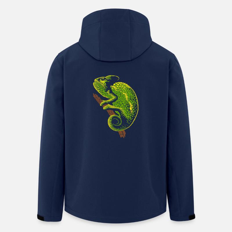 Chamäleon Reptil - Recycelte Männer Softshell-Jacke Discoverer von Stanley/Stella - Navy