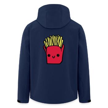 French fries - Men’s Recycled Softshell Jacket by Stanley/Stella - navy - Back - AI Model Male 185 light (185cm)