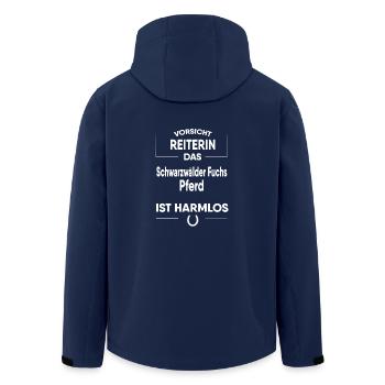 Schwarzwälder Fuchs Pferd Geschenk - Recycelte Männer Softshell-Jacke von Stanley/Stella - Navy - Hinten - AI Model Male 185 light (185cm)