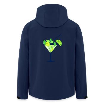 morito Glas mojito cocktail alcohol aperitif 2202 - Recycelte Männer Softshell-Jacke von Stanley/Stella - Navy - Hinten - AI Model Male 185 light (185cm)