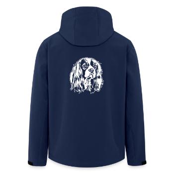 CAVALIER KING CHARLES SPANIEL Hundeportrait Hunde - Recycelte Männer Softshell-Jacke von Stanley/Stella - Navy - Hinten - AI Model Male 185 light (185cm)