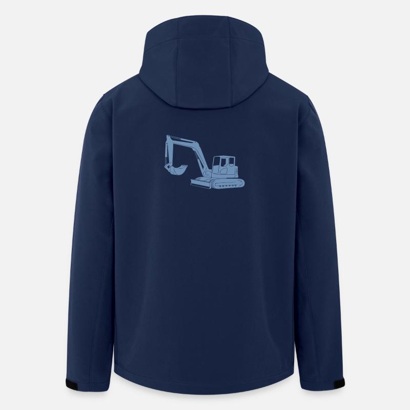 Baggerfahrer Silhouette - Baugeräteführer - Recycelte Männer Softshell-Jacke von Stanley/Stella - Navy
