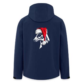 Santa KURZHAARCOLLIE Weihnachten Hunde Wilsigns - Recycelte Männer Softshell-Jacke von Stanley/Stella - Navy - Hinten - AI Model Male 185 light (185cm)