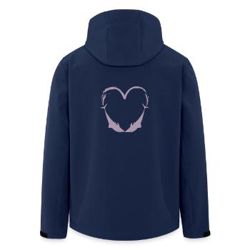 Delfin Design Delfine Liebe - Recycelte Männer Softshell-Jacke von Stanley/Stella - Navy - Hinten - AI Model Male 185 light (185cm)