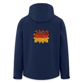 German flag autumn in Germany - Men’s Recycled Softshell Jacket by Stanley/Stella - navy - Back - AI Model Male 185 light (185cm)