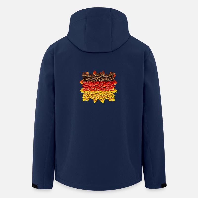 German flag autumn in Germany - Men’s Recycled Softshell Jacket by Stanley/Stella - navy