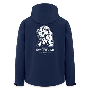 Basset Hound Mom Hunde Hund Wilsigns - Recycelte Männer Softshell-Jacke von Stanley/Stella - Navy - Hinten - AI Model Male 185 light (185cm)