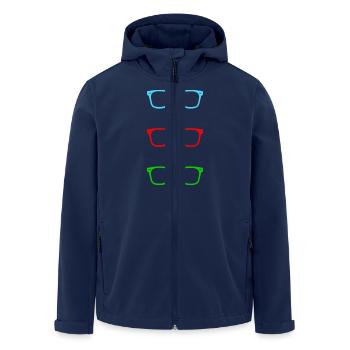 brille - Recycelte Männer Softshell-Jacke von Stanley/Stella - Navy - Vorne - AI Model Male 185 light (185cm)